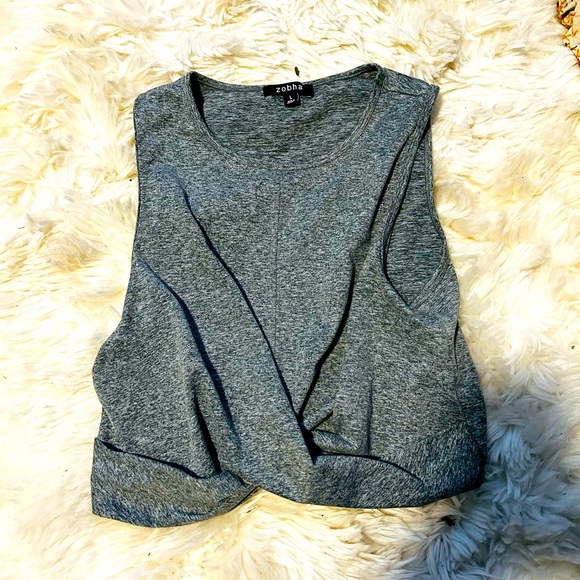 Gray twist in the front tank top sz L - Picture 1 of 2
